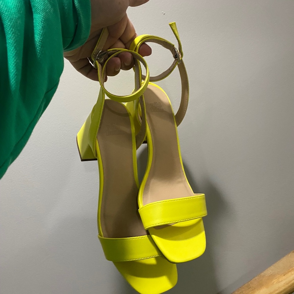 Yellow Low Heels